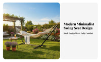 Stable Design Swing Bed with Stand Sturdy Portable Swing Bed Stand Easy Assembly Heavy Duty Chair Frame All-Weather for Adults, Families, Teens, Balcony, Indoor, Garden, Backyard