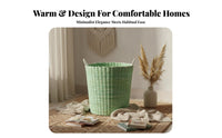 Large Woven& design Hamper adaptable Woven Rope Basket With Handles