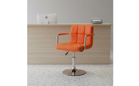 Adjustable Rotate Bar Stool Cushioned Seat Upholstered Counter Chair Modern Kitchen Island Stool Ergonomic Design for Cafe
