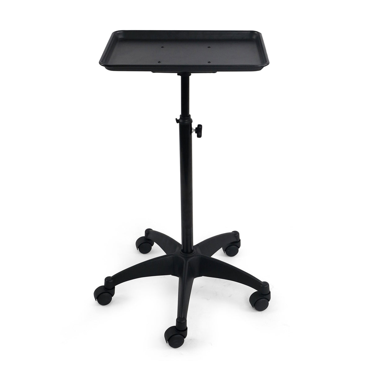 Standing Salon Hairdressing Tool Tray with Aluminum Pan and Nail Art Mobile Storage Rack