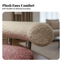 Sled Base Armchair Light Luxury Upholstered Single Seater Italian and design Comfortable Padding for Business Owners, Bedroom