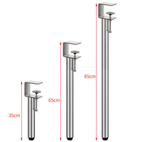 Stainless Steel Table Leg Bracket No-Drill Table Foot F-Clamp for Coffee Table DIY Desk Computer Desk Bar Support
