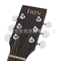 41寸民谣木吉他guitar学生初学者成人木吉他jita红色圆角吉他套装