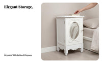 Carved Bedside Cabinet French Vintage design Nightstand Elegant Design for Adults