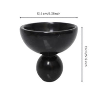 Tabletop Bowl with Pedestal Base Polished Footed Bowl Solid for Entryway Console