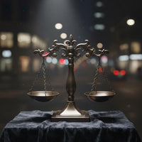 2 Pieces Decorative Balance Scale Sturdy Iron Ornate Justice Scale Metal Craft