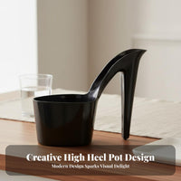 Unique Shape High Heel Flower Pot Stylish Decor Shoe Shaped Planter Decorative Accent Sleek Heel Shaped Planter Creative Gift for Fashion Lovers, Desktop