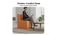Geometric Section Sofa Set Creative Shape Business-Grade Furniture Customizable-Layout Arrangement No Assembly Required