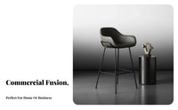 Upholstered Metal Frame Stool Retro Design Bar Chair manufacturing-inspired aesthetic Protective Floor Glides for Bistro