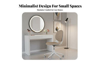 Armless Rolling Task Chair Minimalist Design Armless Upholstered Chair for Women