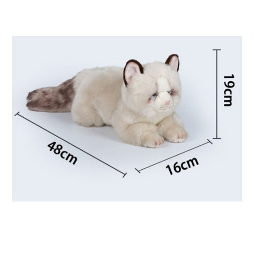 Realistic Feline Stuffed Animal Decorative Realistic Feline Plush Comforting