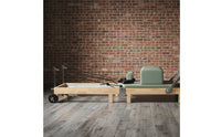 Space Saving Foldable Pilates Reformer Solid Wood Frame Pilates Reformer with Wooden Box Professional Grade Home Core Training Machine Full-Body Workout for Adults, Beginners, Gym