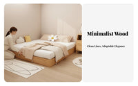 Floating foundation Bed Headboard Bedroom Furniture Low height Mattress Support for Design aficionados, Homeowners, Small Apartment, Guest Room
