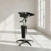 Portable Shampoo Bowl with Stand Stable Mobile Shampoo Basin Comfortable Washing Unit for Hairstylists