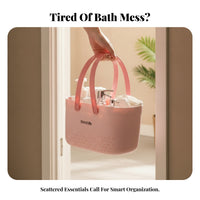 Arched Handles Portable Shower Organizer Smooth Body Bath Basket Ventilated Toiletry Basket Lightweight