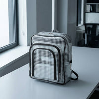Pvc Backpack Anti Clear Bag with Front Pocket Translucent Backpack with Front Pocket for Technicians, Students, School
