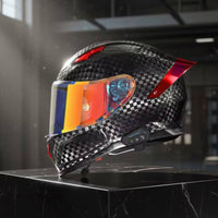 Full-Cover | Carbon-Fiber-Pattern, Aerodynamic, Full Face, for Daily Commuting