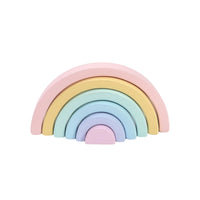 Smooth Wooden Rainbow Stacker Glossy Wooden Arch Stacker Child-Led Rainbow Stacking Toy Holistic for Classroom