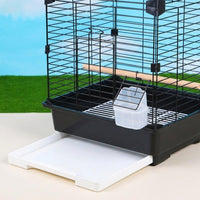 Large Bird Cage and Two-Tier Parrot Cage for Cockatiel, Indoor Double Tier Bird Cage with Accessories, Spacious Mansion Design for Parakeet