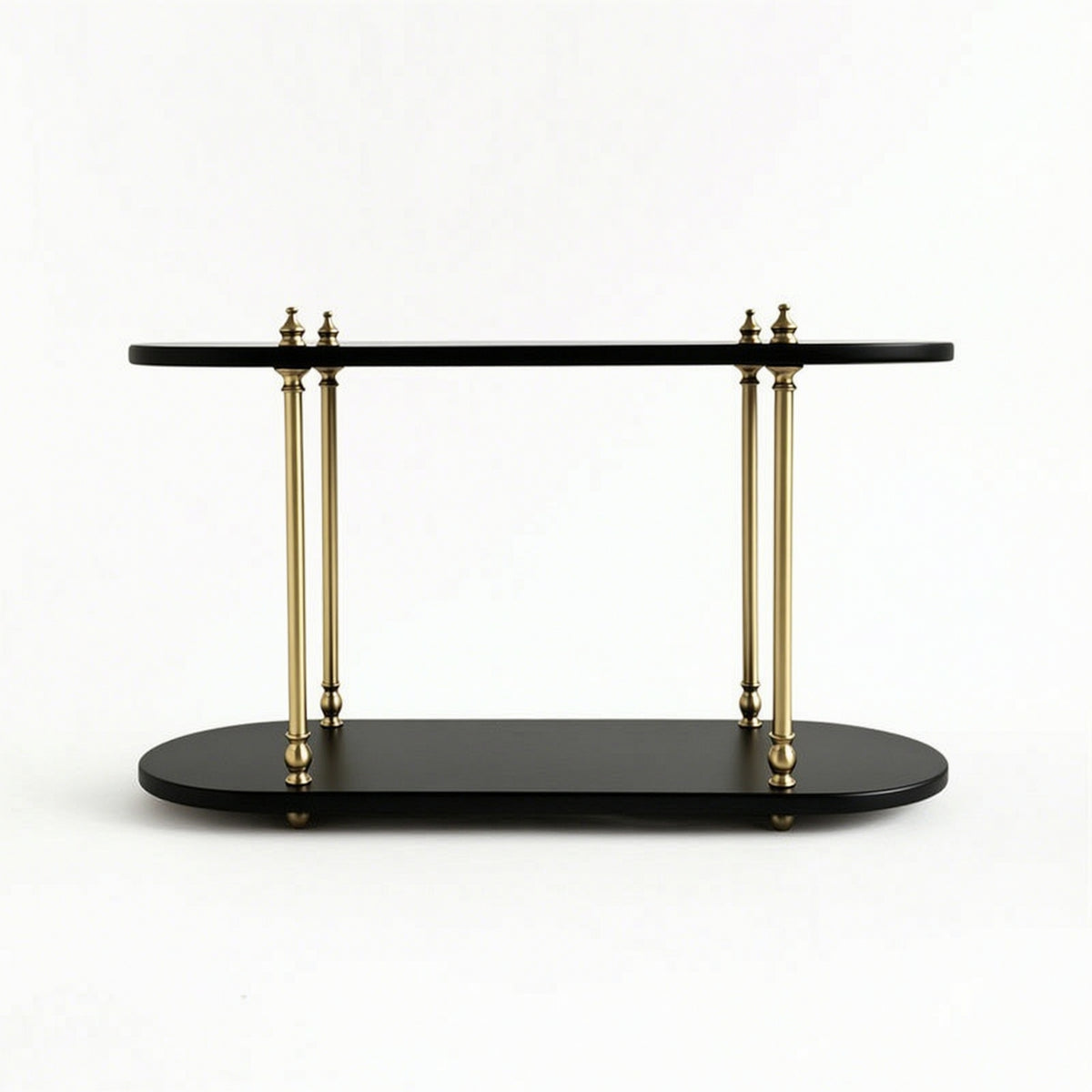Desktop Shelf Organizer Vintage-Retro-Chic Desk Organizer Rack Home Desk Shelf with Two Tiers for Vanity, Bar, Sideboard