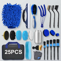 Car Detailing Kit Drill Brush Attachment Wheel Vent Scrub Brushes Wash Mitt
