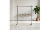 Heavy Duty Freestanding Garment Rack Sturdy Stainless Steel Garment Rack Simple Furniture Practical for Boutiques, Streamers, Bedroom, Closet