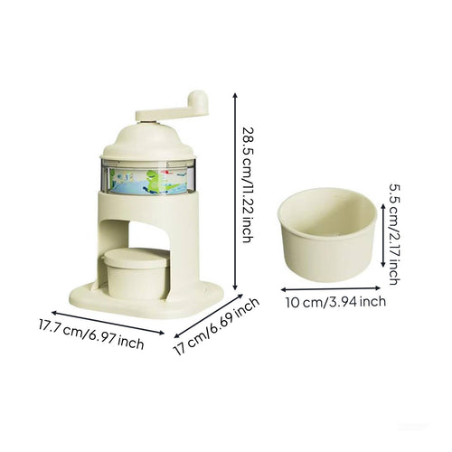 Hand Crank Ice Crusher Stainless Steel Blade Manual Ice Crusher for Families