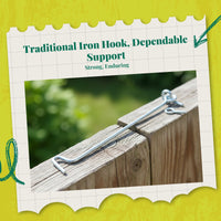 Window Hook, Iron Wind Brace, Stable Sliding Window Stay, Easy Installation, Adjustable, Home Office