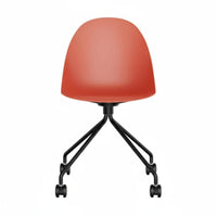 Armless Rolling Task Chair Low spine Support Armless Rolling Chair for Dorm Room
