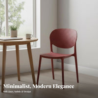 Nordic aesthetic open-rear Chair Stackable Household Furnishing Creative Design Seating Furniture Ergonomic rearrest for Interior Decorators, Small Business Owners, Dining Room, Reception Area, Kitchen, Bedroom
