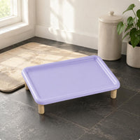 Elevated Pet Tray Shallow Recessed Surface Raised Pet Feeder Polished