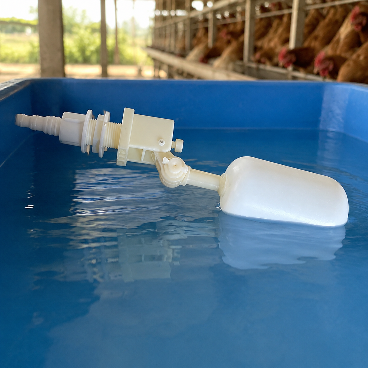Livestock Waterer Trough Valve, Automatic Fill Inlet Controller, 3/4 Inch Hose Connection, Poultry Farm Water Valve