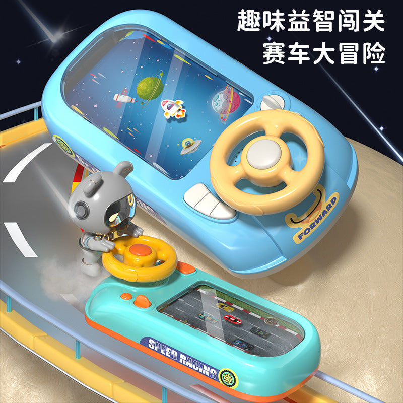 Racing Adventure Desktop Puzzle Game Toy with Steering Wheel