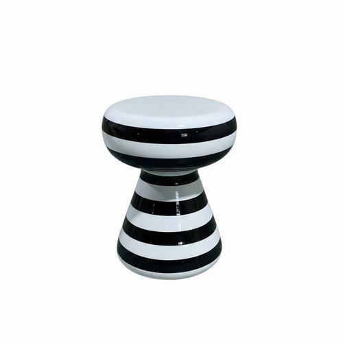 Toadstool-Inspired-Shaped Stool Striped Design Home Decor Multifunctional