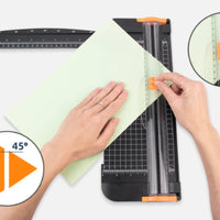 Sliding Paper Trimmer Desktop Paper Slicer Manual Paper Trimmer Secure Ergonomic Folding Ruler Convenient Function Suitable for Home School Office Craft Room