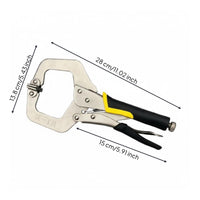 Industrial Grade Locking Locking Clamp Pliers Multi-Purpose C Clamp Pliers Strong Grip for Workshop, Repair