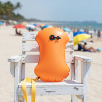 Double Inflatable Chamber Inflatable Swim Buoy Storage Compartment Swimming Tow Buoyancy Device Adjustable Waist Belt Exposed Water Tow Buoyancy Device Easy Inflation for Triathletes, Triathlon Training