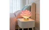 Lotus Lamp Warm Glow Lamp with Petal Shade Ambient Sculptural for Bedside, Bedroom