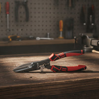 Serrated Metal Cutting Shear Heavy-Duty Sheet Metal Cutters Non-Slip Aviation Cutters Long-Lasting for Mechanics, Workshop, Garage