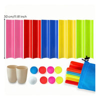 Team-Building Ball Track with Storage Bag Cooperative U-Shaped Track Game Portable Low-Height for Outdoor Group Games