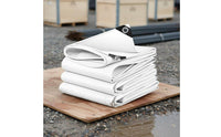 Heavy-Duty Tarpaulin Reinforced Corners Heavy Duty Canvas Tarp Versatile Outdoor Tarp for Truck Bed, Construction Site, Rooftop