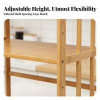 Floor-Standing Multi-Tier baker's Rack Multifunctional Kitchen Organizer Sturdy framework Storage Unit Large Capacity for Home Cooks, Apartment Dwellers, Homeowners, Living Room, Pantry, Dining Area