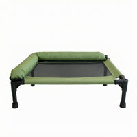 Raised Pet Bed Padded Rim Mesh Pet Bed Removable Cover