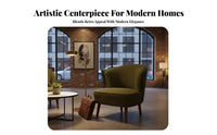 Upholstered Single Armchair Cozy Cushioned Accent Chair Soft Texture