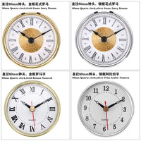 亚马逊热销水晶钟头80mm插入式钟胆工艺品镶嵌石英钟头钟芯