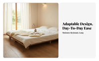 Lowheight Slatted Bedstead floor-hugging design base Bed Minimalist Design Mattress Foundation for Apartment Dwellers, Adults, Guest Room, Small Spaces