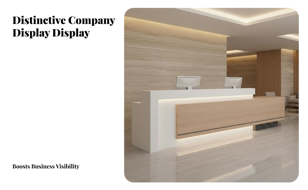 Modern Reception Desk Installation Reception Desk with Storage Sturdy Construction Commercial Checkout Counter for Salon Clubhouse, Lobby