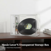 Vinyl Album Display Case Dustproof Vinyl Album Storage Box Dust-Proof