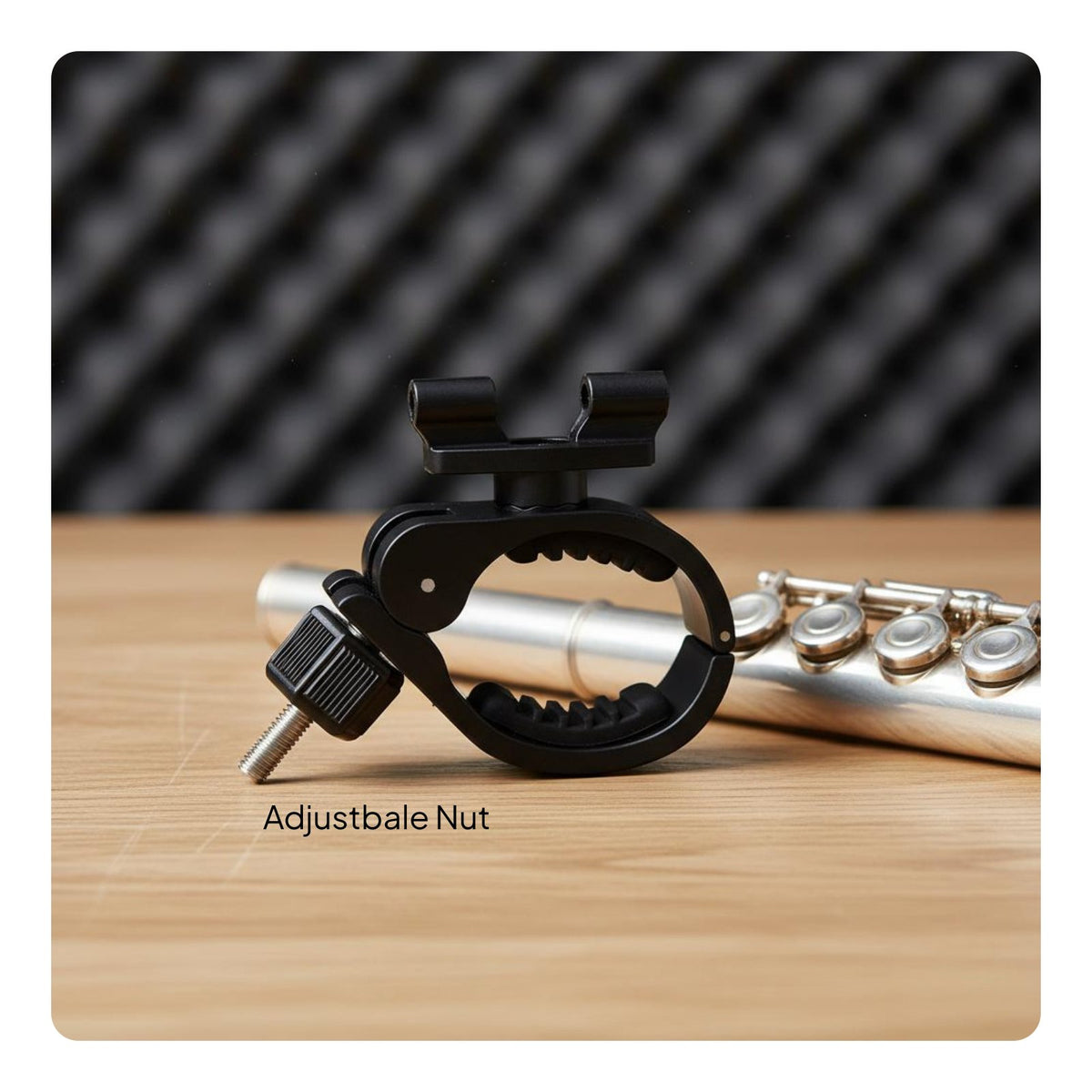 Versatile Compatibility Flute Audio Pickup Mount Lightweight Design Flute Audio Pickup Clip Easy Installation Wind Instrument Mic Clip Long-Lasting for Live Performance
