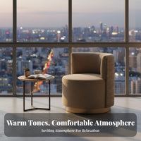 Rotating Vanity Chair Minimalist Design Plush Rotating Armchair Elegant Design Soft Upholstery for Women, Girls, Bedroom